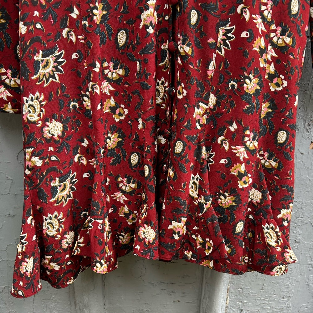 Veronica Beard Merlot Silk Riggins Dress, size 0