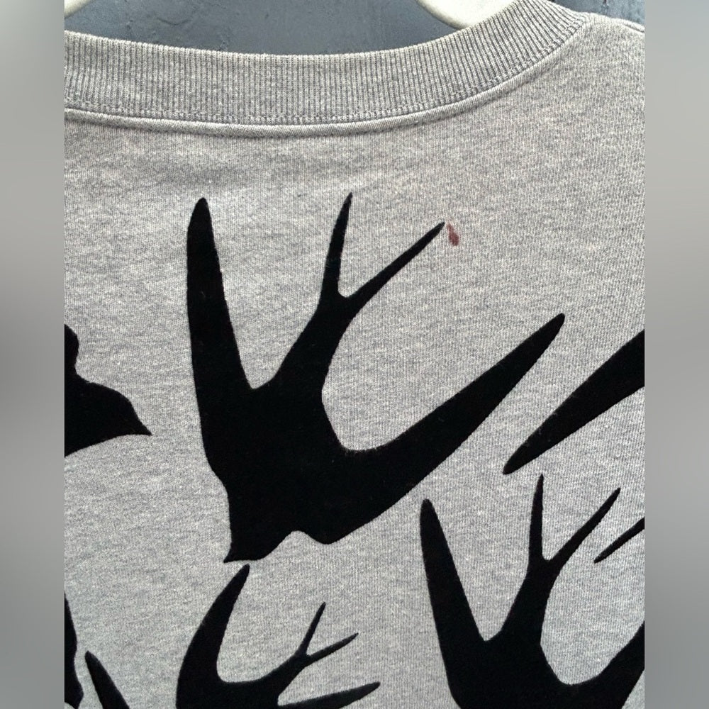 MCQ Alexander MCQueen Swallow Print Sweatshirt, size Small