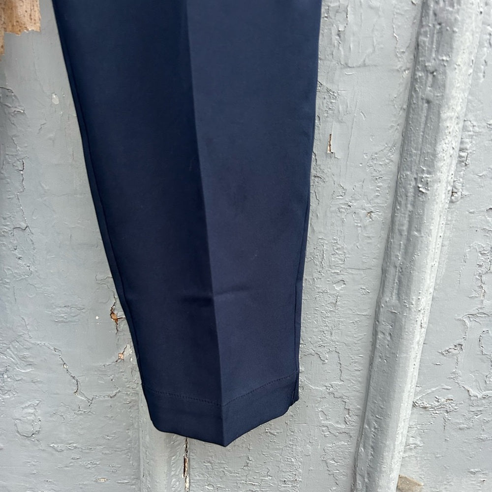 Loft Navy Tie front High Rise Tapered pants, size M