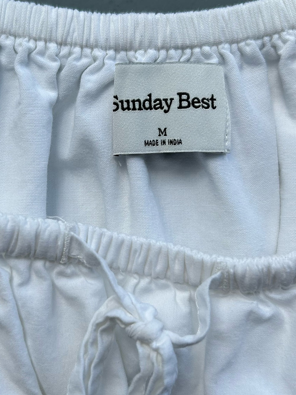 Sunday Best Martine Poplin Short-sleeve Dress, White, Size Medium