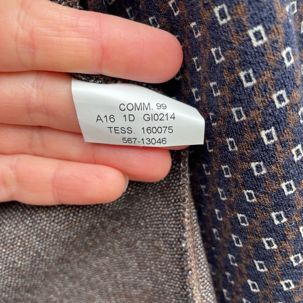 Seventy Blue/Brown textured print blazer jacket, size small