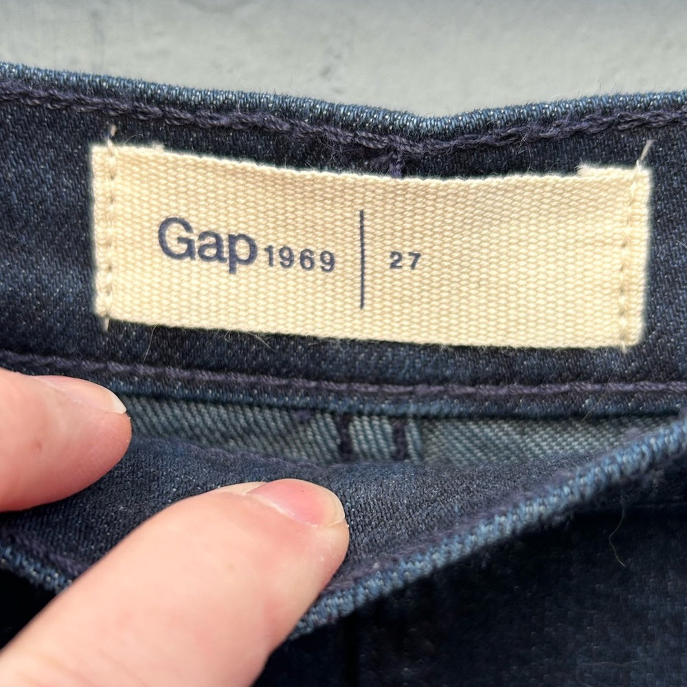 Gap Side Snap Midi Denim Skirt, size 27