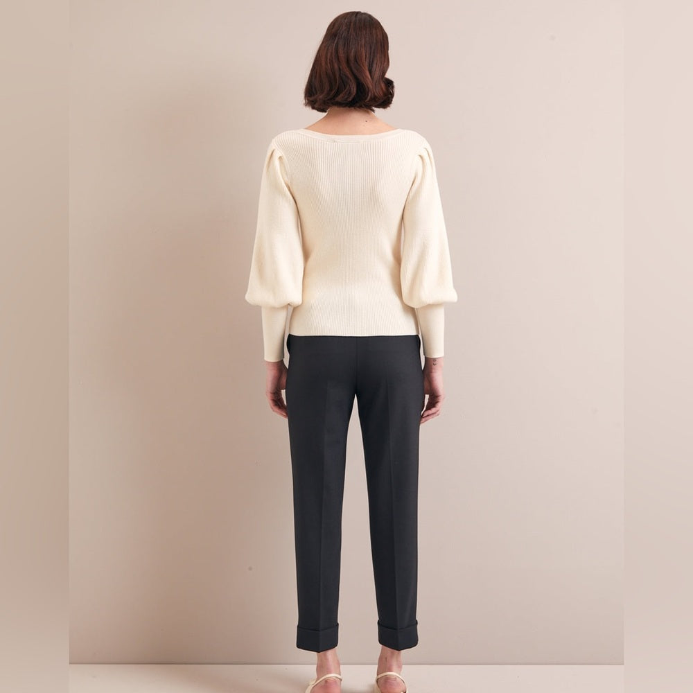 Inwear ribbed cream puff long sleeve, size XL