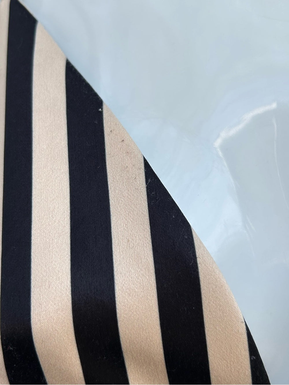 Shona Joy black & white Striped Satin Slip dress, size 4