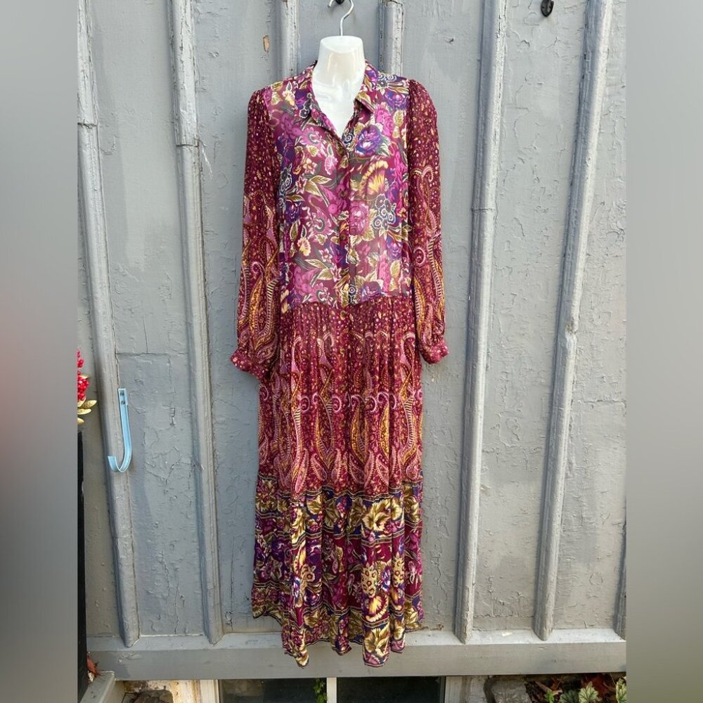 By Anthropologie Nikole Maxi Shirtdress, size M