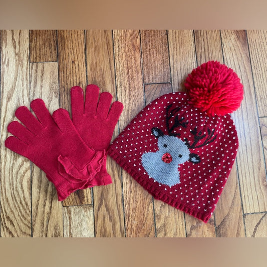 Festive Hat & Glove set