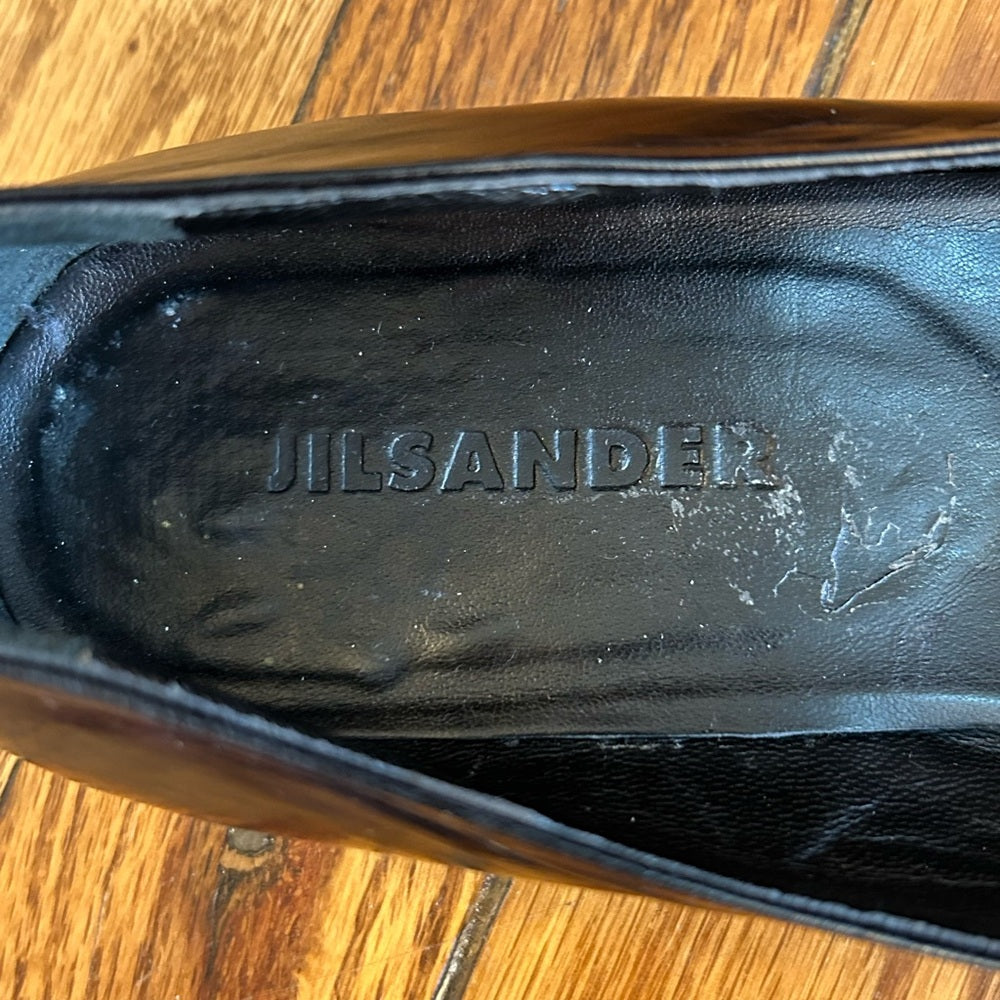 Jil Sander pointed toe flats, size 37.5