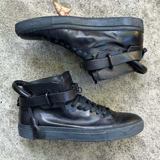 Buscemi Matte Black 100mm sneakers, size 41