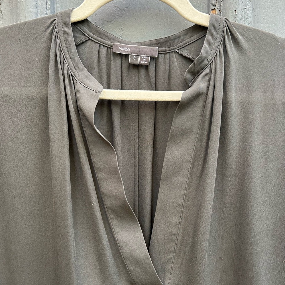 Vince Georgette Silk Cap Dolman Sleeve Blouse, Small (oversized)