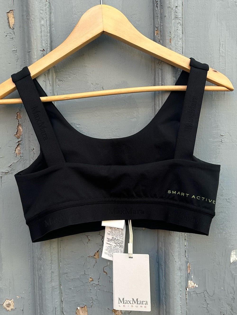 MaxMara Leisure Nerone Black Sports Bra, size M
