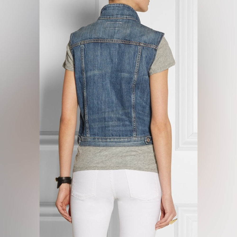 Rag and Bone Burney Denim Vest, Small