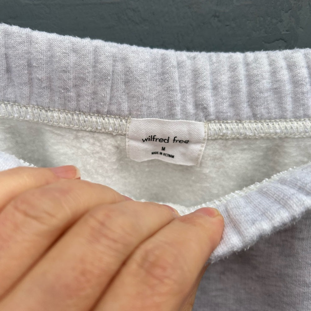 Wilfred Free Grey Terry Fleece Skirt, size M