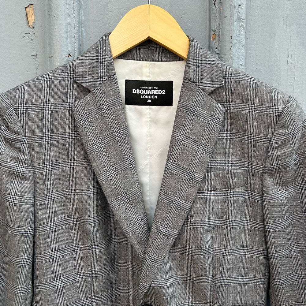 DSquared2 Houndstooth Wool Blazer, size 38 (US 4/6)