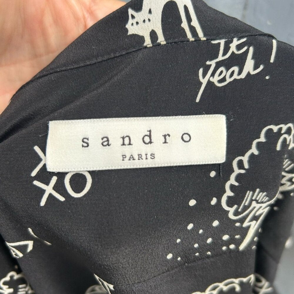 Sandro Paris Silk Romper, size “3” (L)