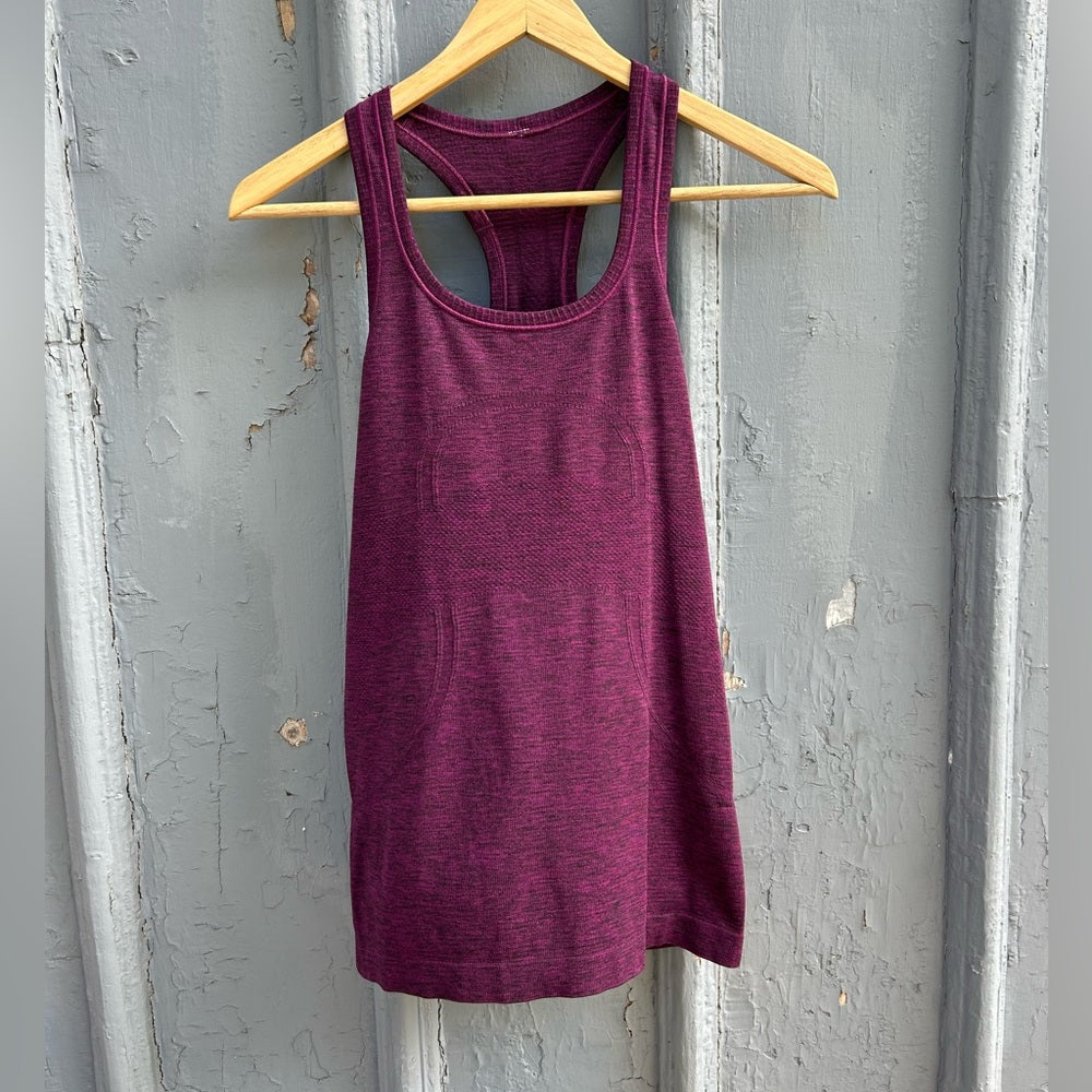 Lululemon purple swiftly tech racer back, size 4