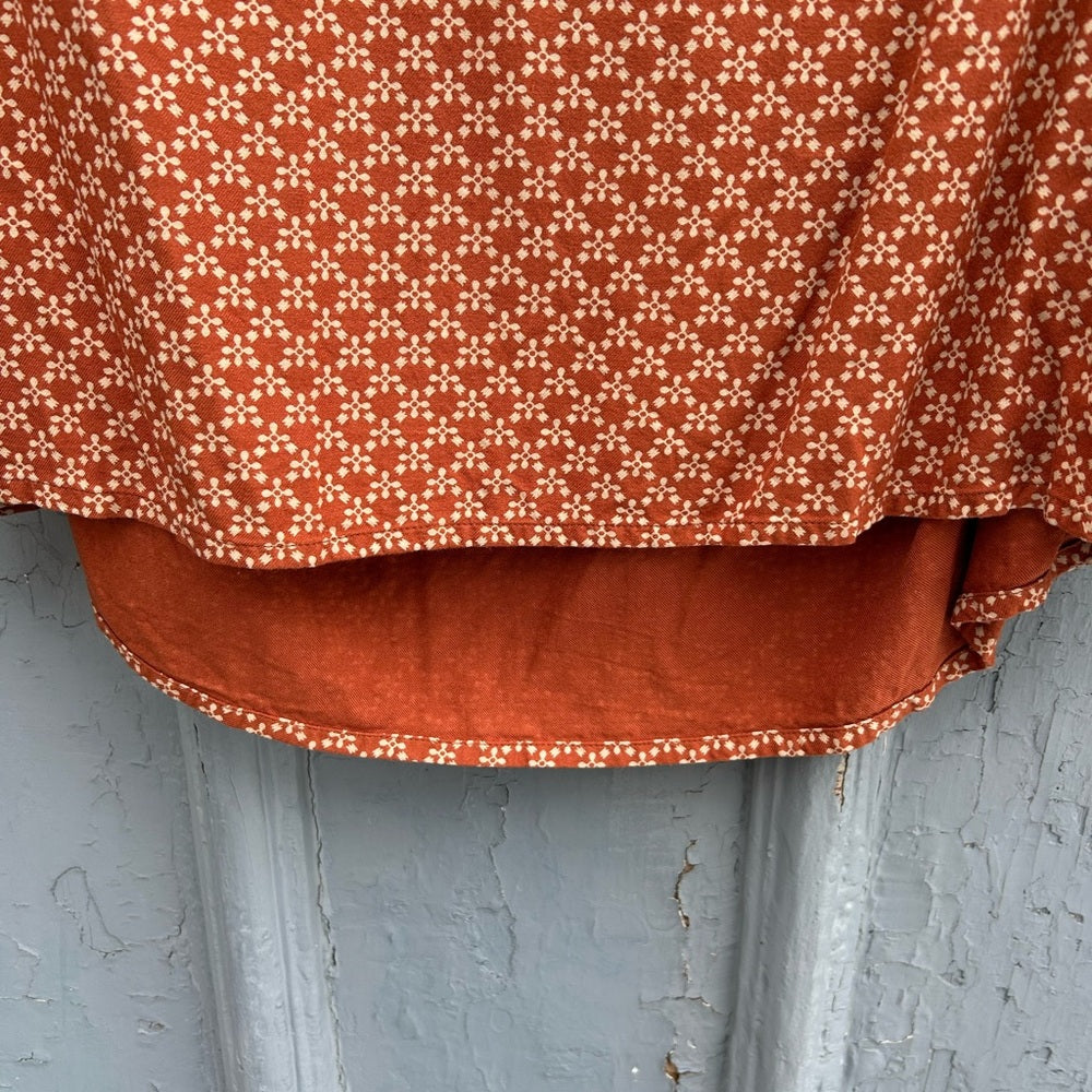 Indi & Cold Burnt Orange Katy Boho Blouse, size M