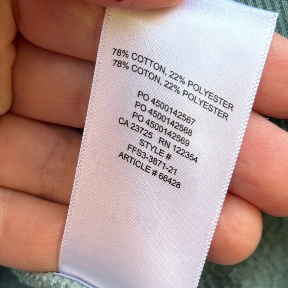 TNA cozy af green sweatshirt, size “1” (Small)