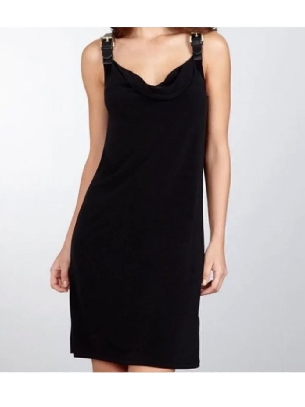 Michael Kors Black Dress with Buckle Straps, size L