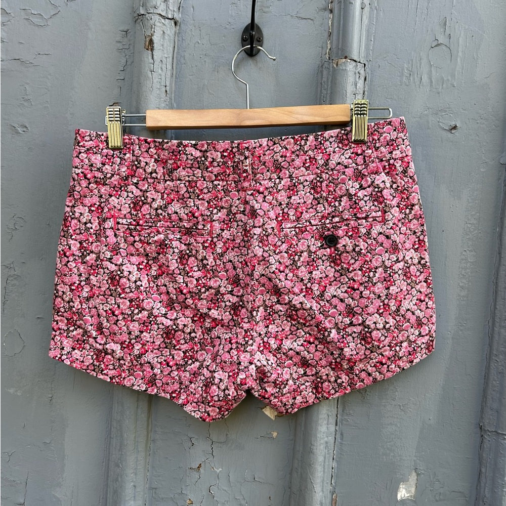J.Crew x Liberty Art Fabrics pink floral chino shorts, size 4