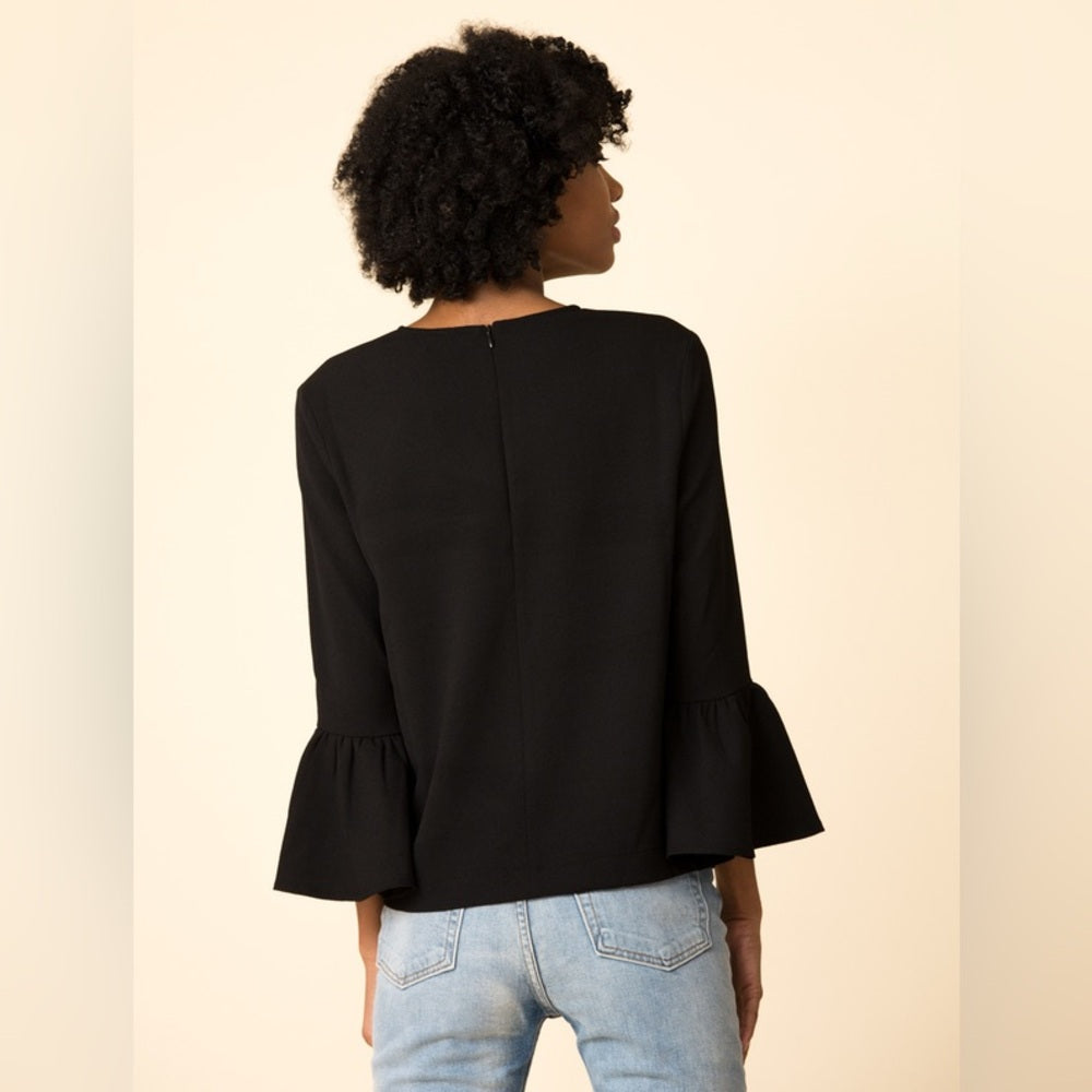 Ganni Olive Clark Blouse, size 42 (L)