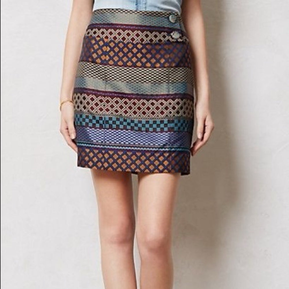 Maeve Multicolor Striped Pencil Skirt size 10