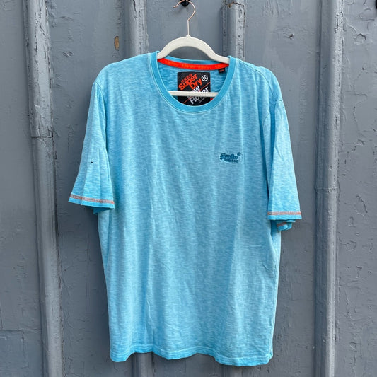 Superdry Cyan Blue Crewneck tee, size 3XL