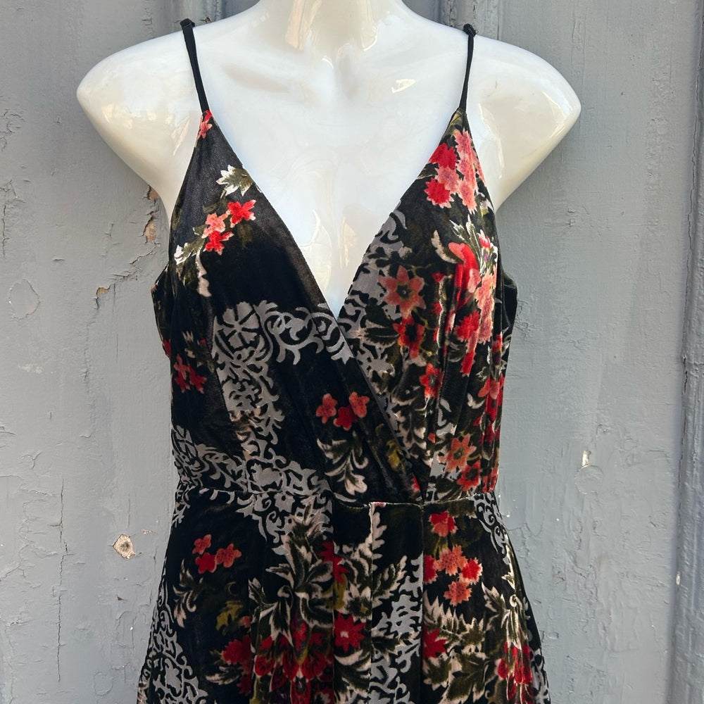 Anthropologie Eri + Ali Floral Burnout Slip Dress, size 4