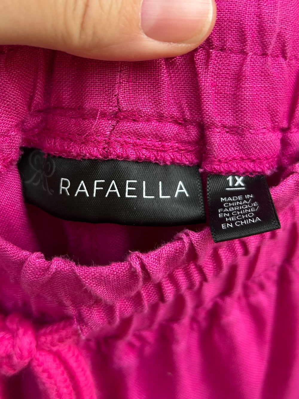 Rafaella Pink linen Pant, size 1X