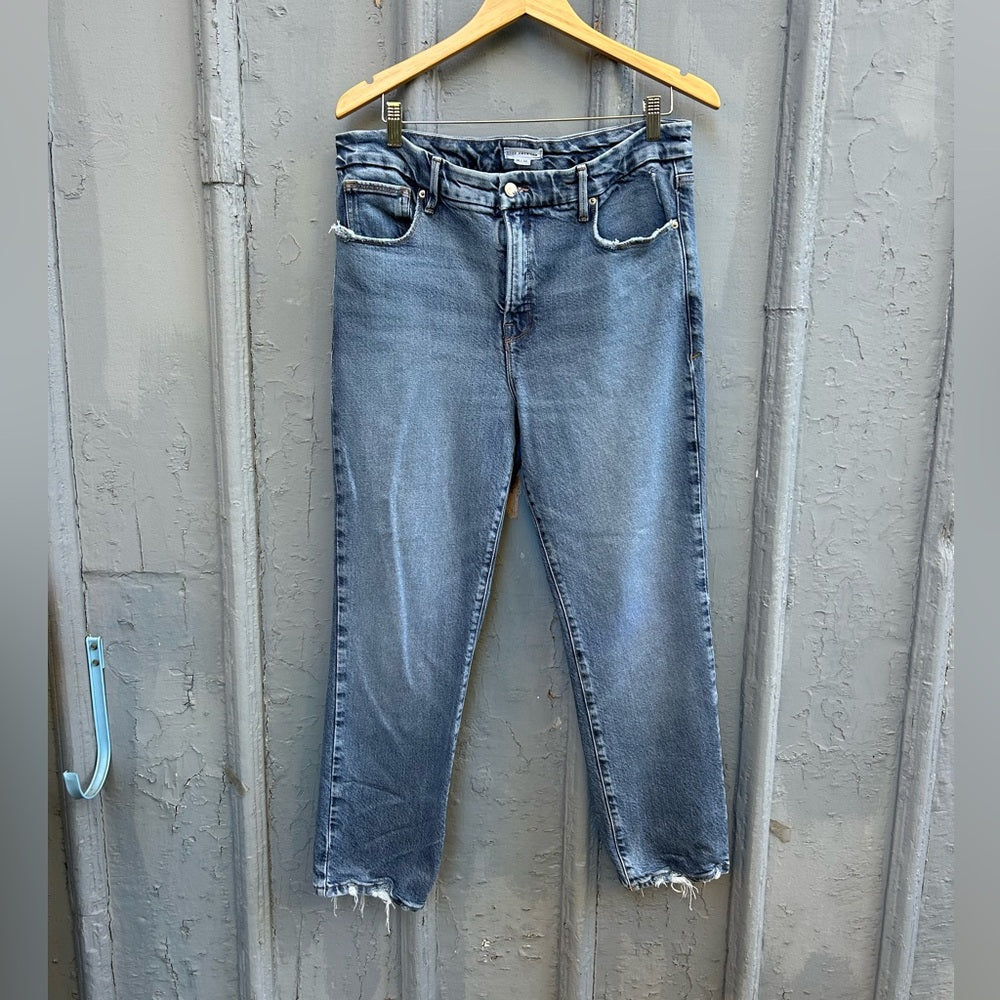 Good American Good Legs Straight Leg Jeans, size 14