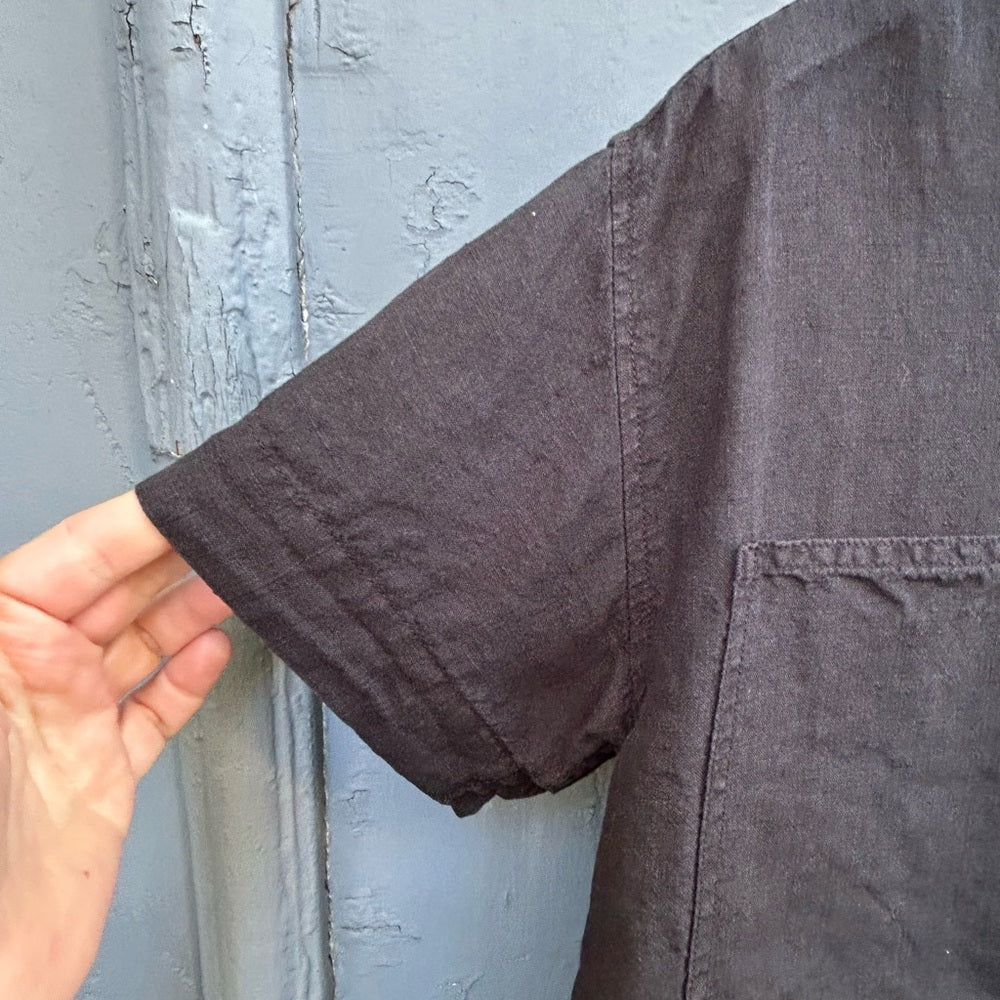 Power of my People black Wayward Fit Ss button up shirt, size xxs