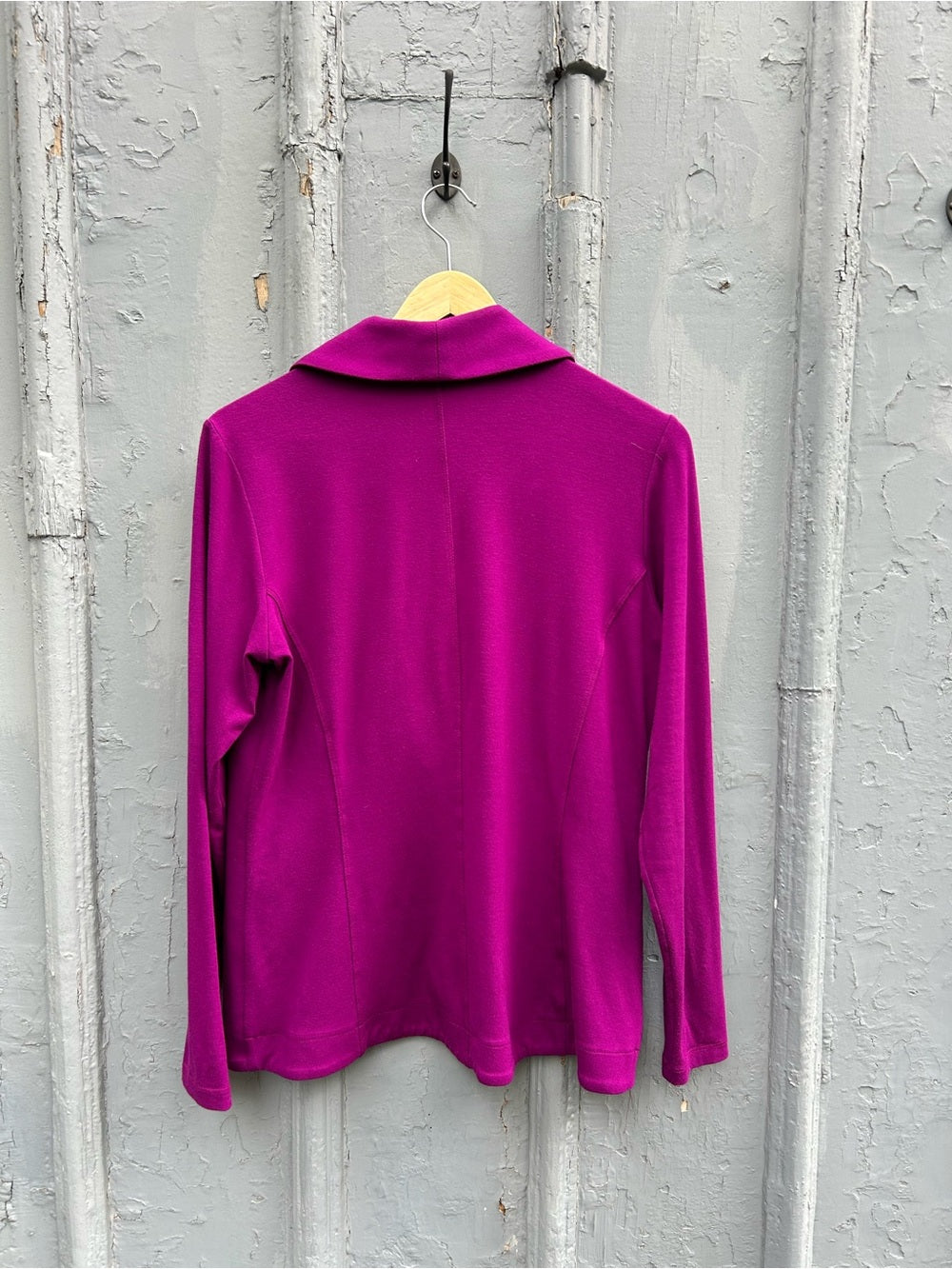 Miik Emily Raspberry Open Jersey Blazer, size M