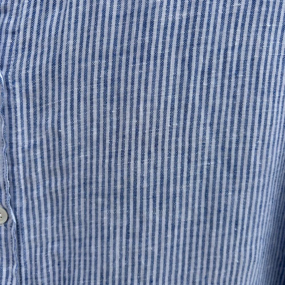 Hartford Alternative Classics Linen Striped Short Sleeve Casey Shirt,“2” (US 6)
