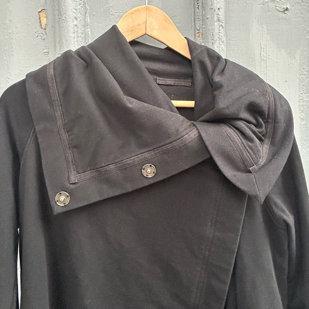 Lululemon black Savasana Wrap Sweater, size 6