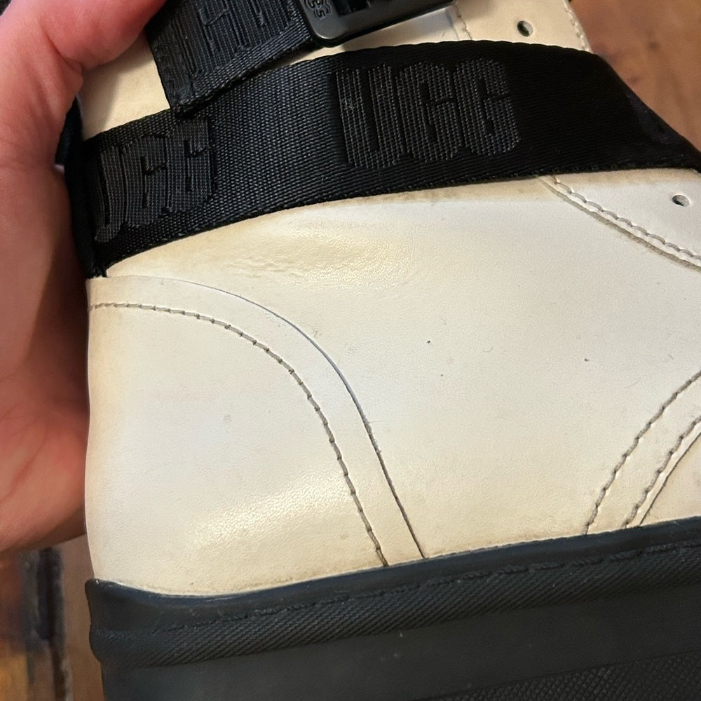 Ugg White Sid Combat Boots, size 7