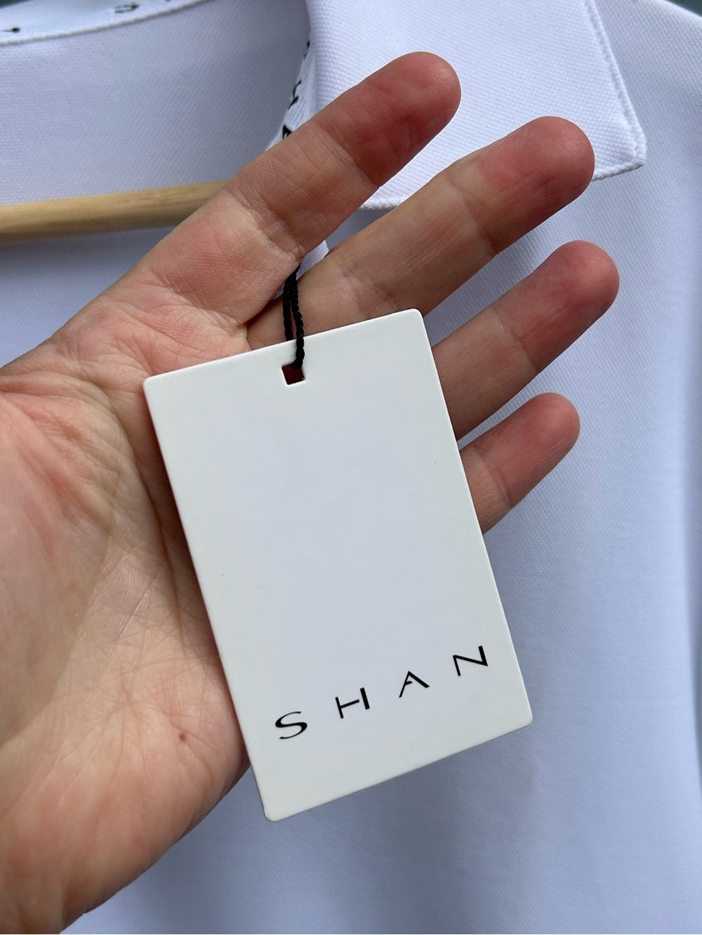 Shan Actuel Polo, white, BNWT, size S