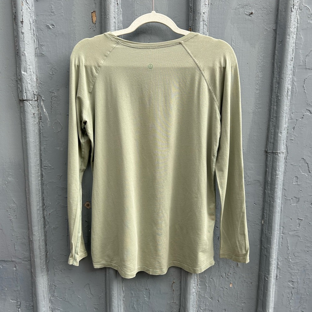 Lululemon Sage green Long Sleeve tee, size 10