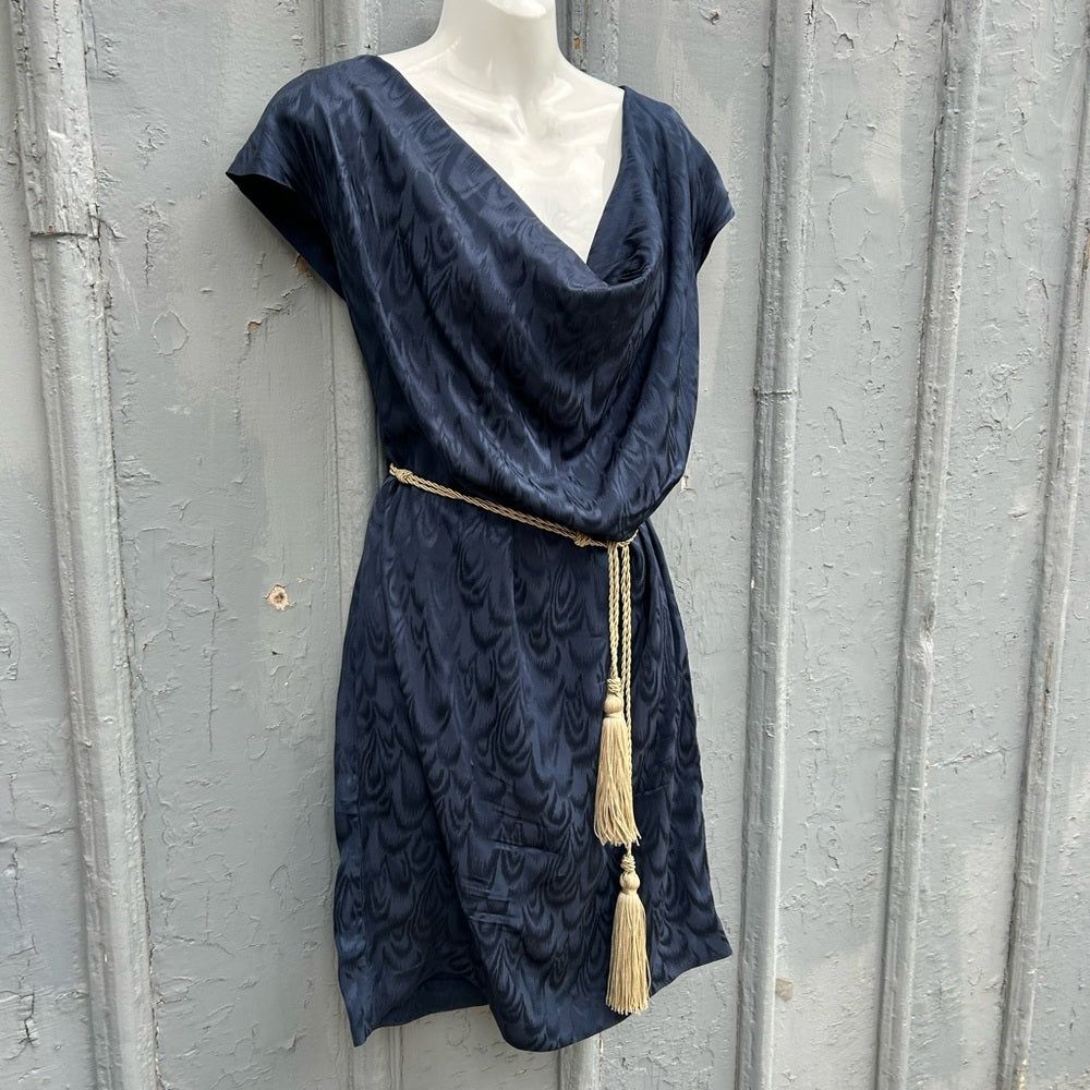 Trina Turk Navy Silk Shift, size 6
