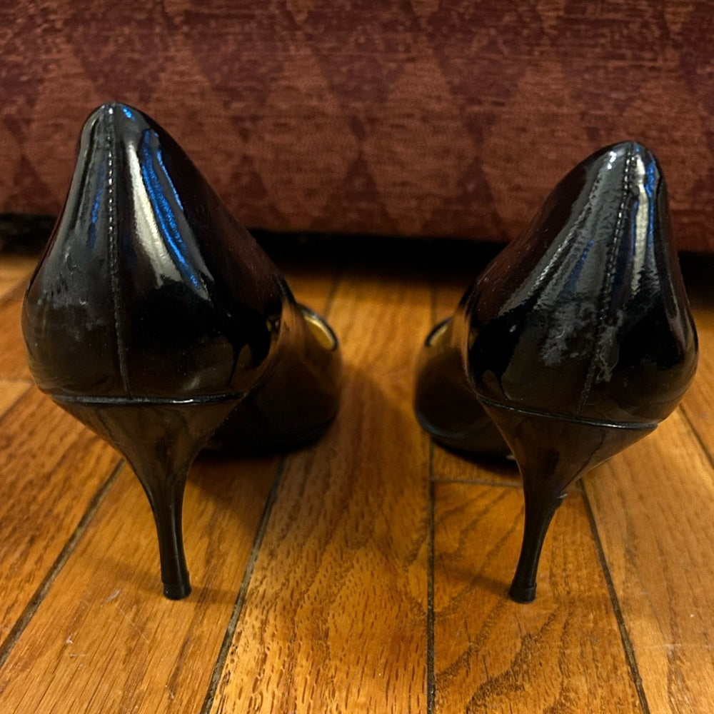 Coach Classic Black Patent Heels, size 7.5