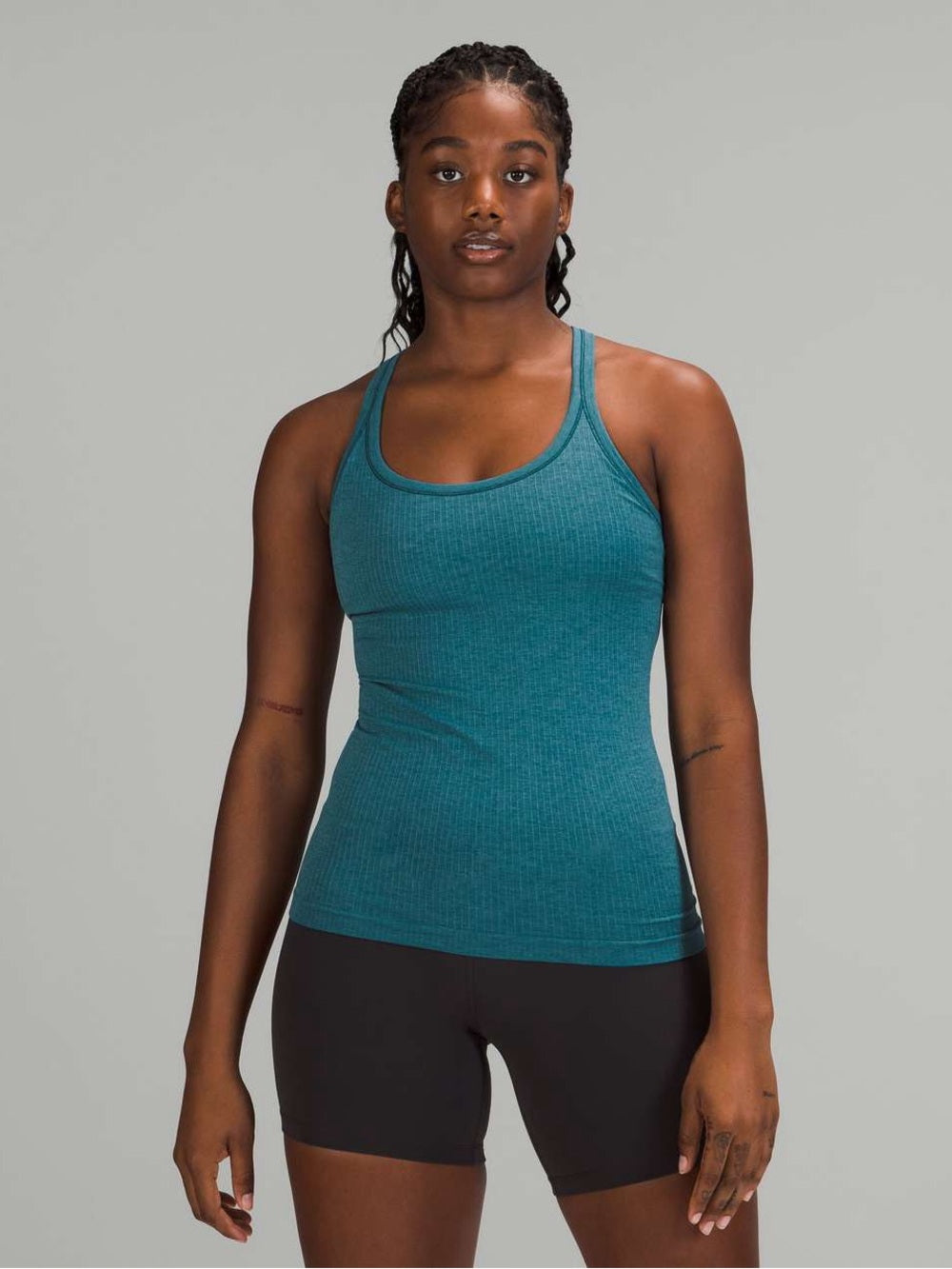 Lululemon Ebb to Street Tank Top, Teal Green, size 4