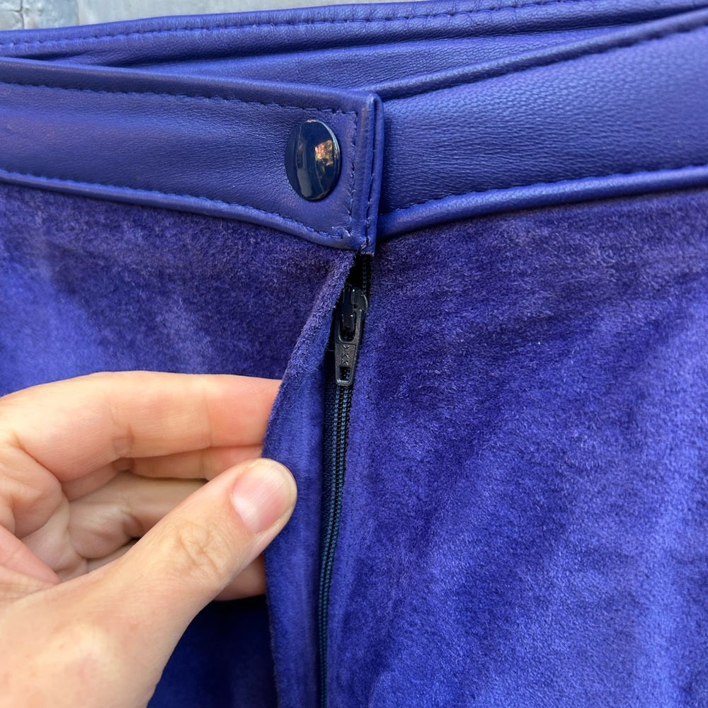 Danier Vintage 80’s Leather & Suede Skirt & Jacket set, Large