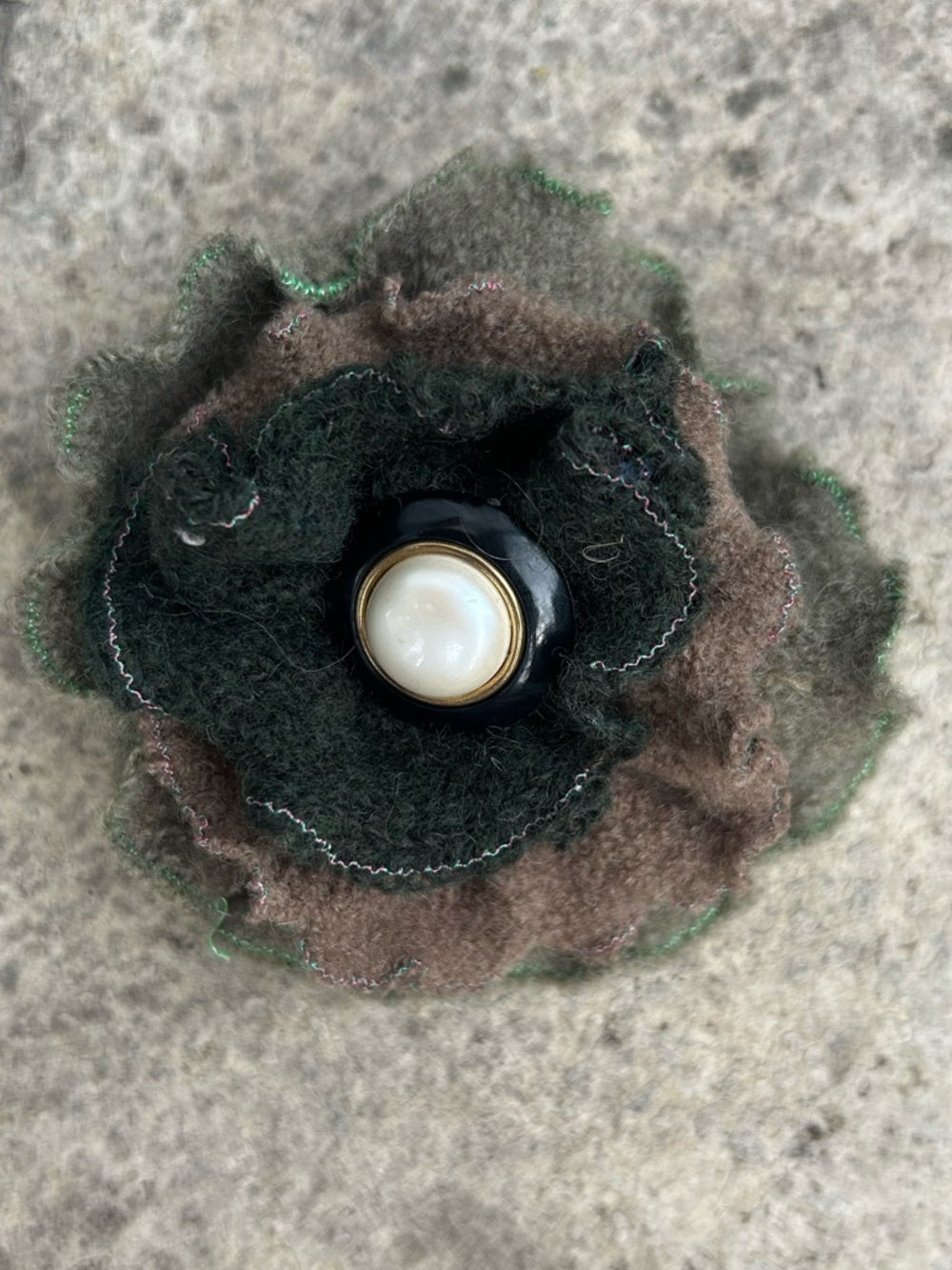 Vintage Cashmere Floral Brooch