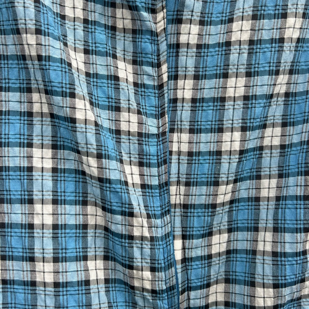 GANNI Gathered checked seersucker mini dress, size 34 (XS)