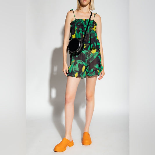 Ganni Cami & Shorts Tropical Print set, Small