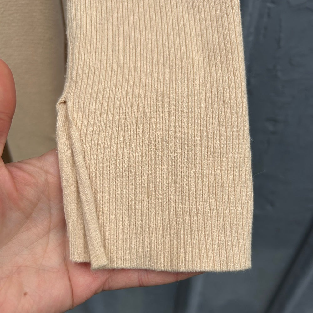 Soia & Kyo Cream Aster Long Wrap Front Cardigan, size M