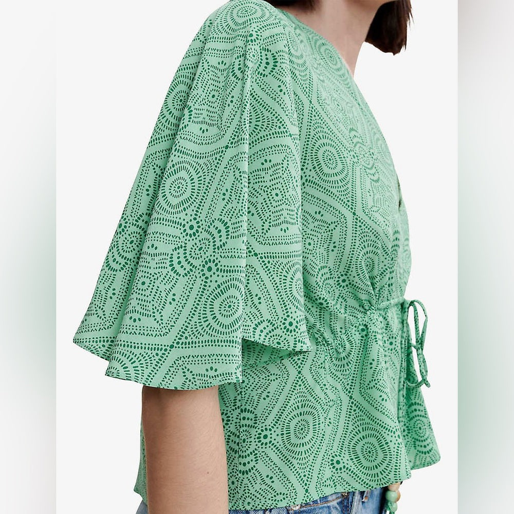 Maje Limaro Graphic-Print Woven Blouse, size 1 (Small)