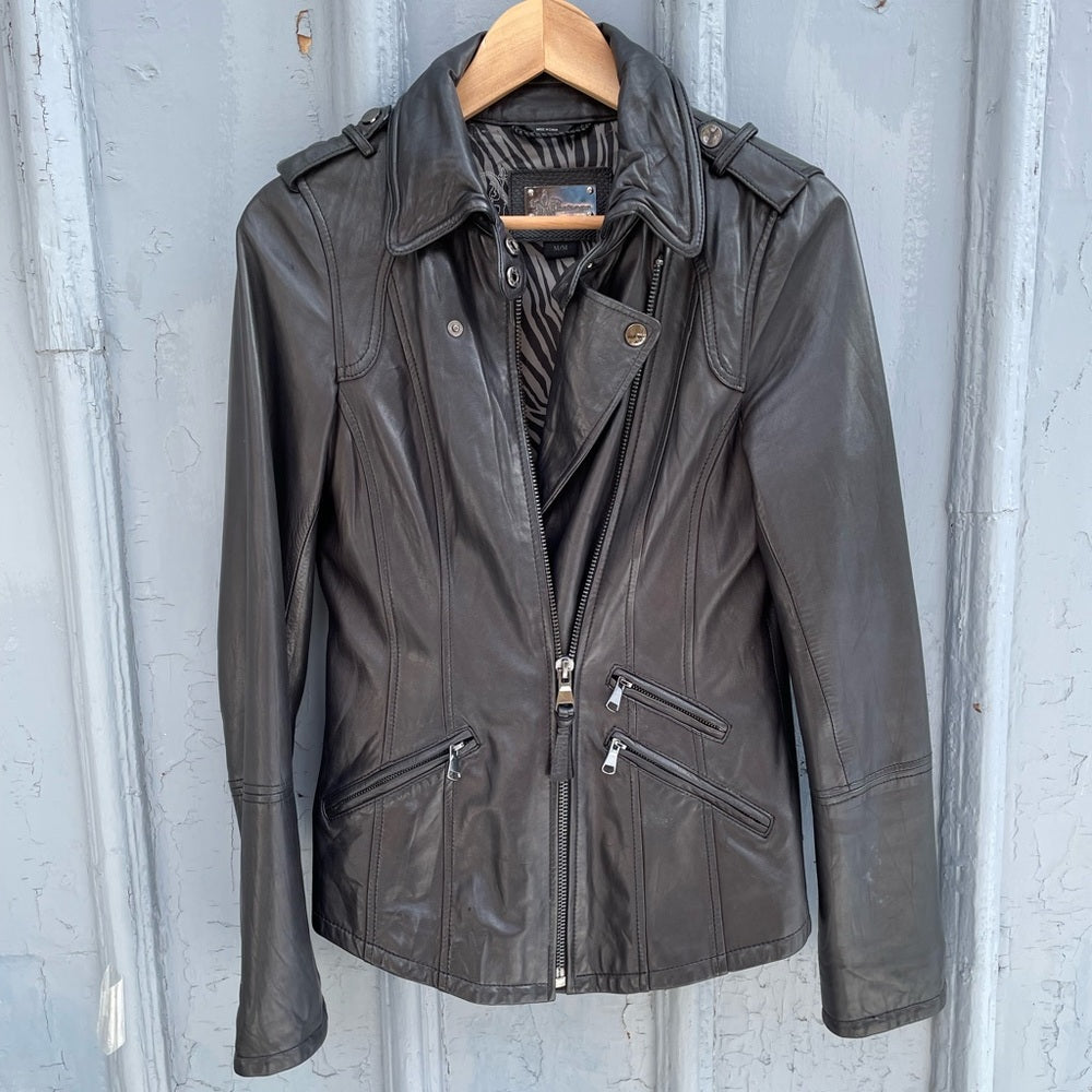 Mackage Leather Moto style jacket, size M
