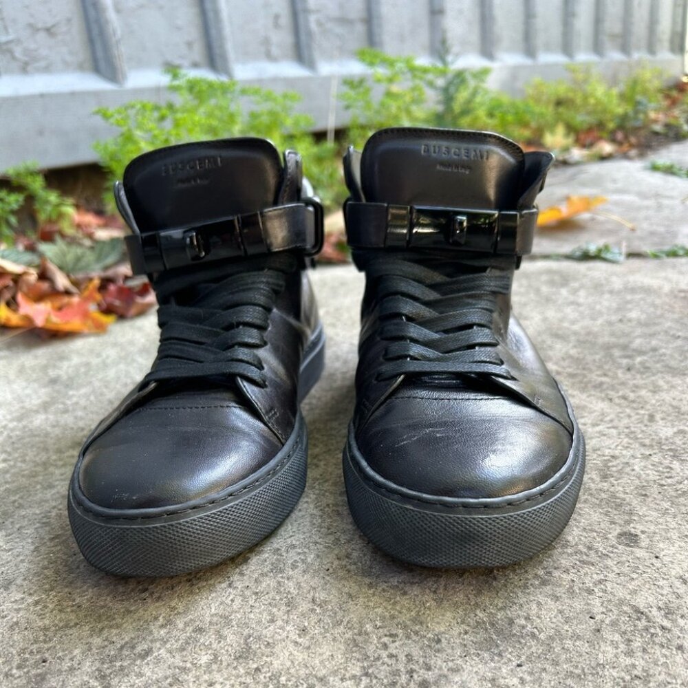 Buscemi Matte Black 100mm sneakers, size 41