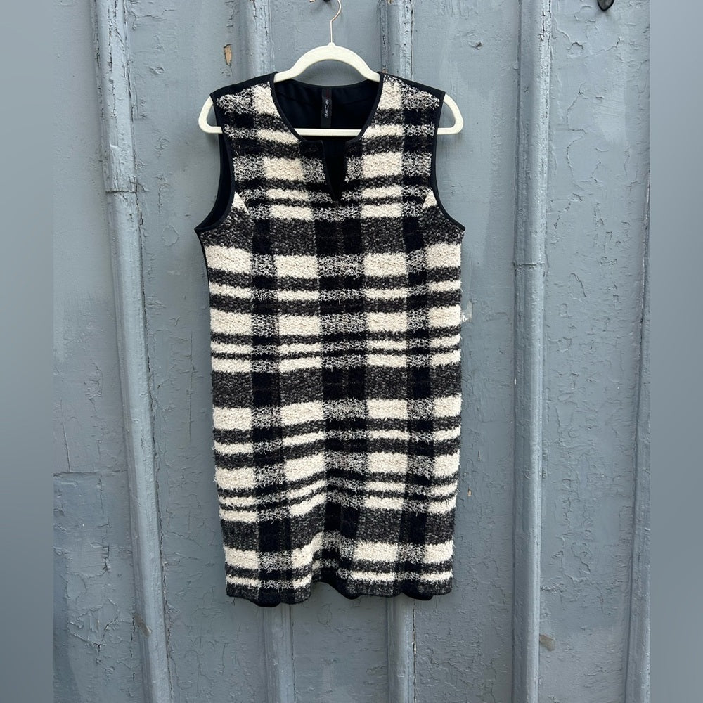 Marc Cain Plaid Shift Dress, Size “N6” (Us14)