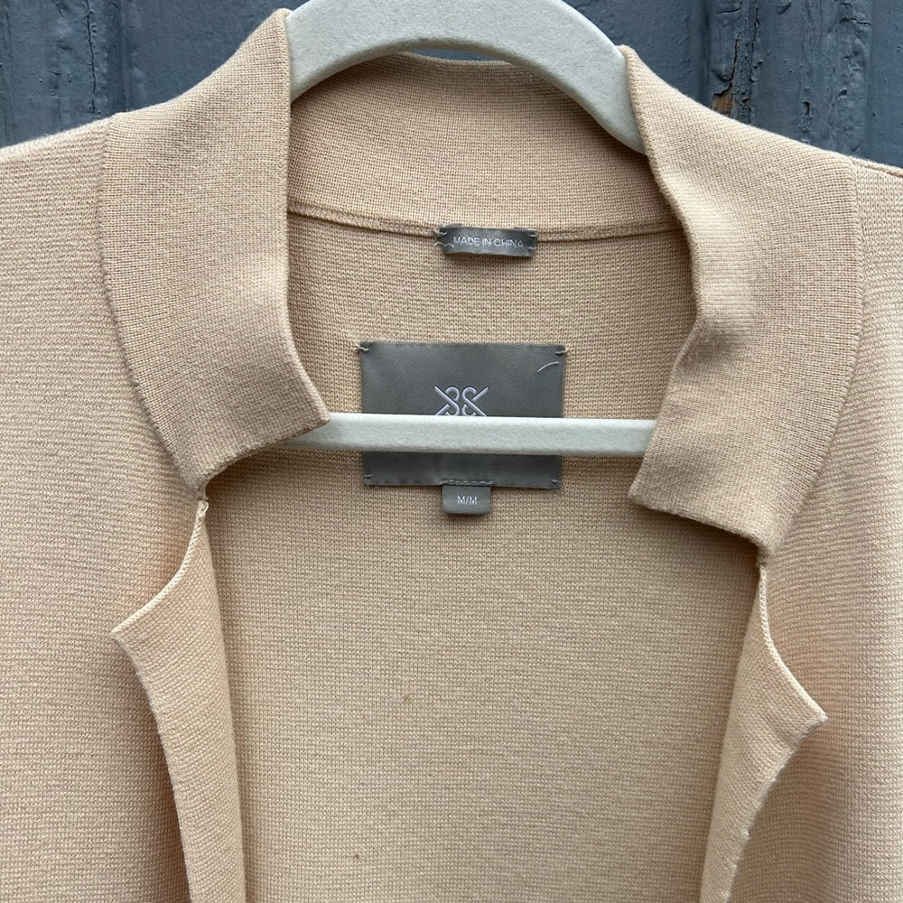 Soia & Kyo Cream Aster Long Wrap Front Cardigan, size M