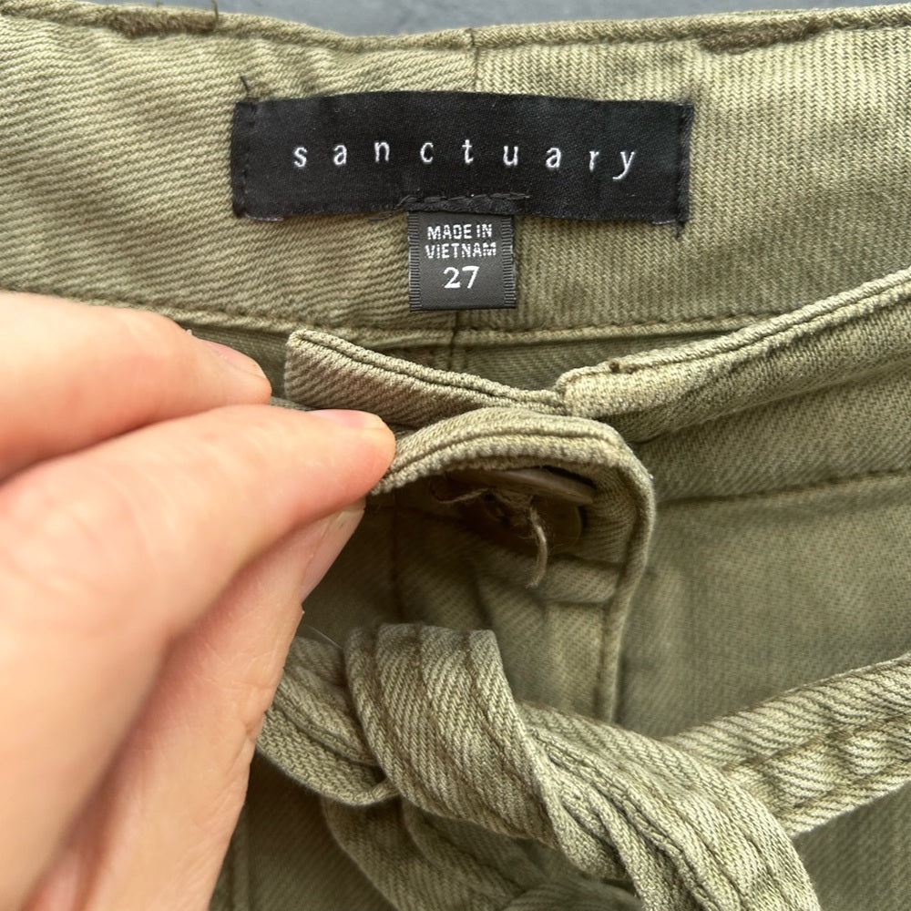 Sanctuary Cargo tie front pants, size 27